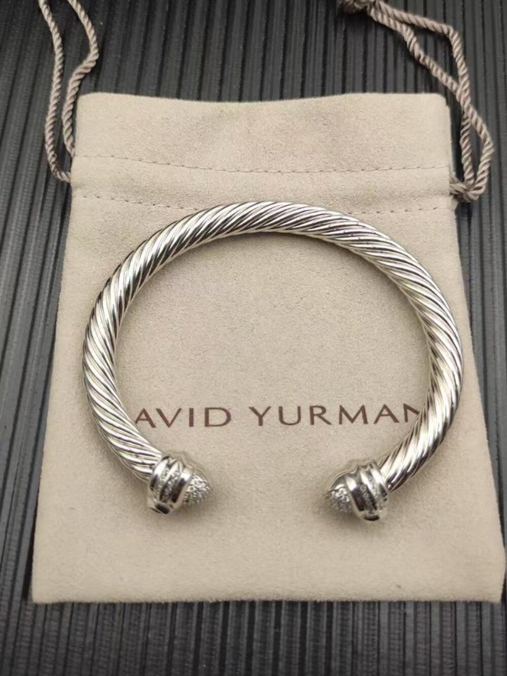 David Yurman Round Head Silver Bracelet 7mm